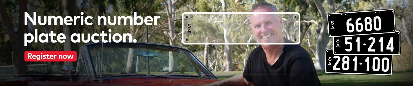 Registration open: Numeric number plate auction