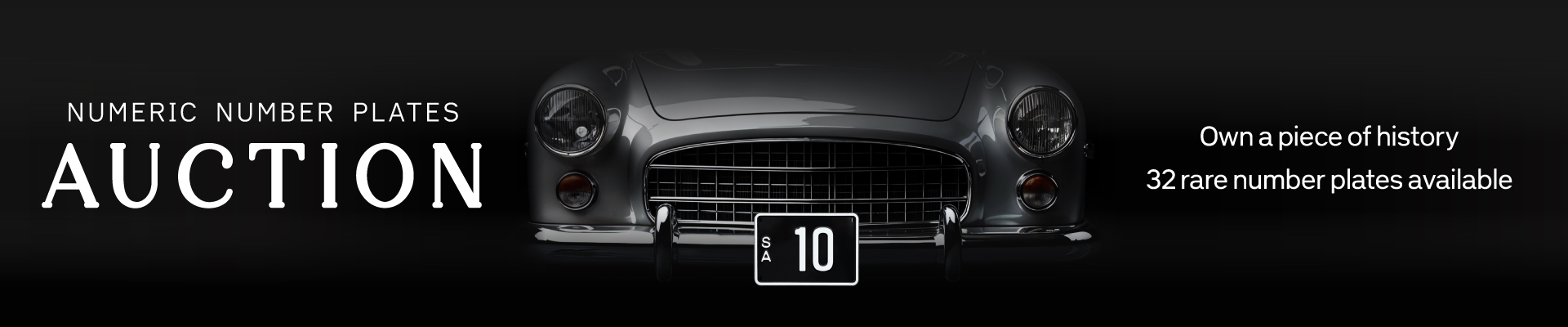 Numeric number plates auction